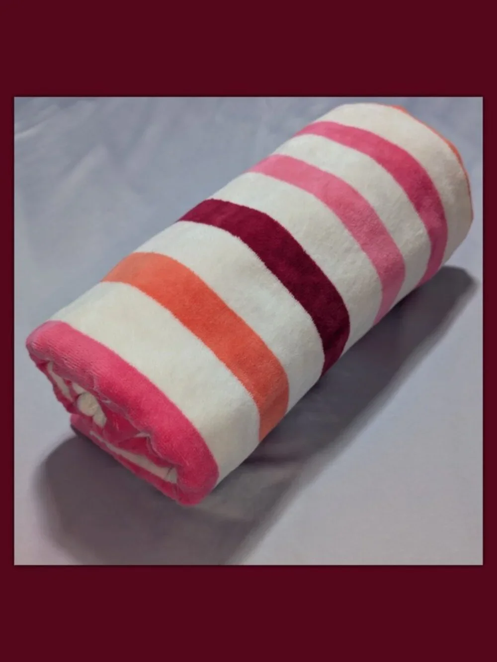 NWOT Kate Spade New York Beach Towel - Striped - Pink, White, Maroon, Orange
